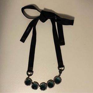 Beautiful navy ribbon necklace from MaxMara